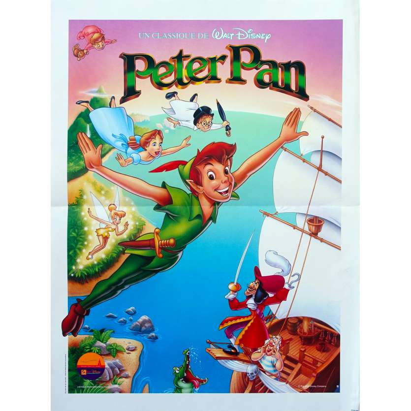 PETER PAN Affiche de film - 40x60 cm. - R1990 - Bobby Driscoll, Walt Disney