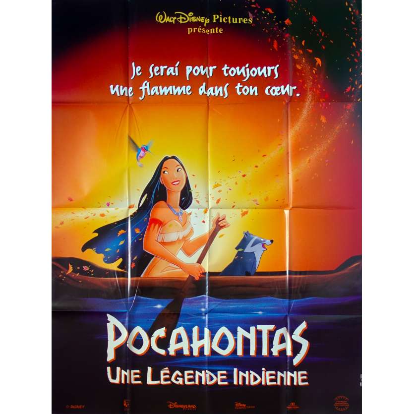 POCAHONTAS Original Movie Poster  - 47x63 in. - 1995 - Walt Disney, el Gibson, Linda Hunt