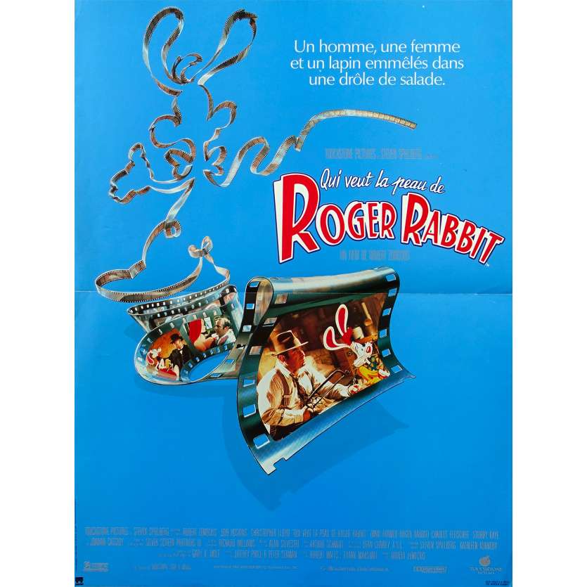 WHO FRAMED ROGER RABBIT Original Movie Poster - 15x21 in. - 1988 - Robert Zemeckis, Bob Hoskins, Christopher Lloyd