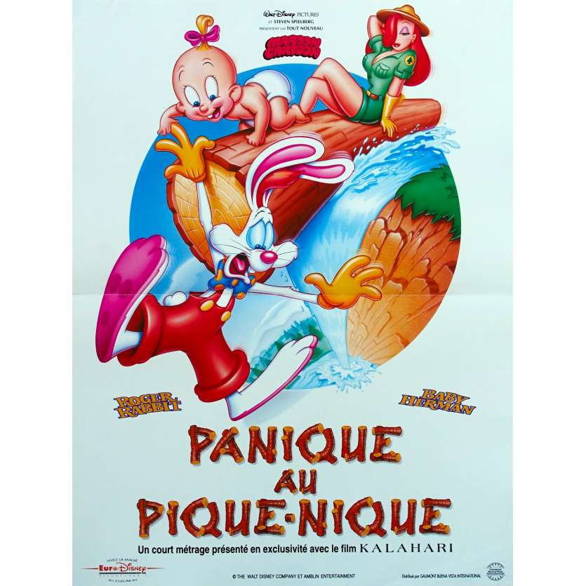 ROGER RABBIT - PANIQUE AU PIQUE-NIQUE Affiche de film - 40x60 cm. - 1993 - Kathleen Turner, Barry Cook