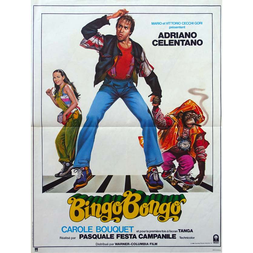 BINGO BONGO Affiche de film - 40x60 cm. - 1982 - Adriano Celentano, Carole Bouquet, Pasquale Festa Campanile