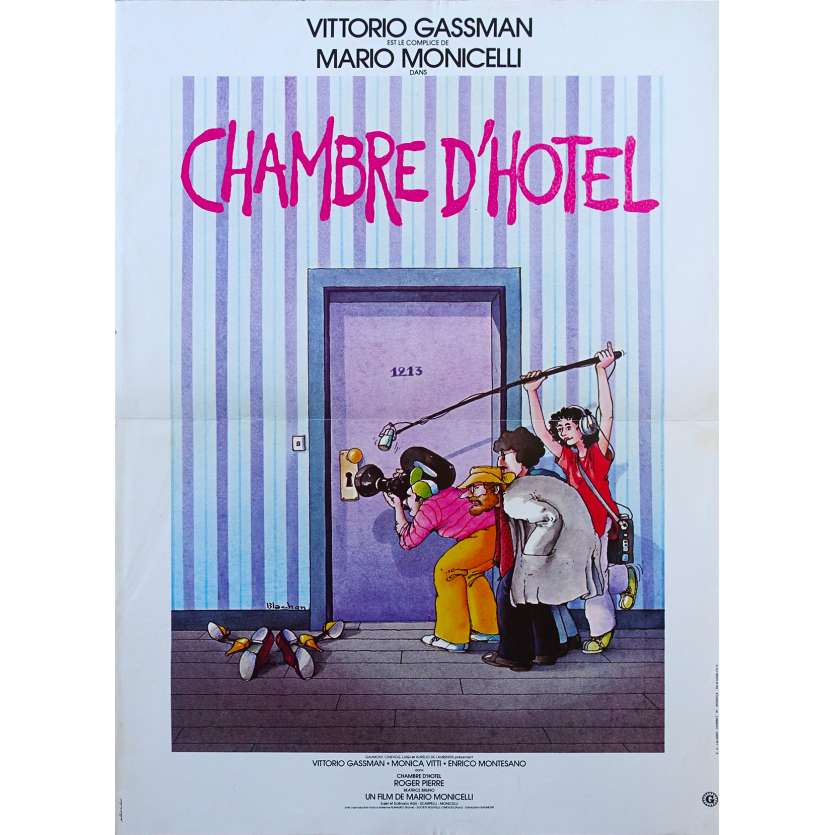 CAMERA D'ALBERGO Original Movie Poster - 15x21 in. - 1981 - Mario Monicelli, Vittorio Gassman, Monica Vitti