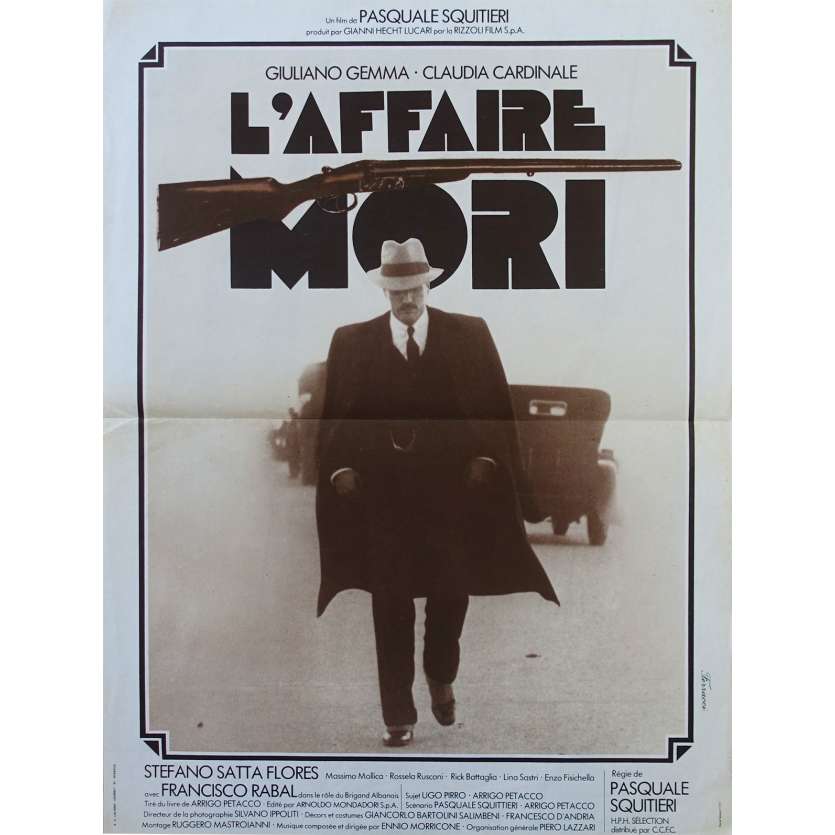 L'AFFAIRE MORI Affiche de film - 40x60 cm. - 1977 - Giuliano Gemma, Claudia Cardinale, Pasquale Squitieri