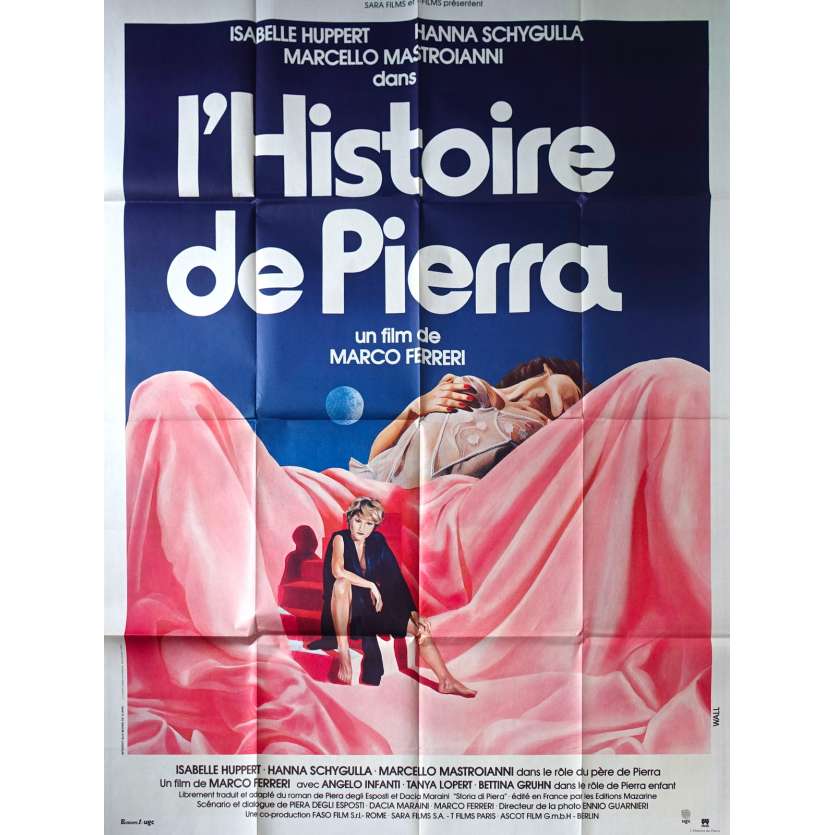 L'HISTOIRE DE PIERRA Affiche de film - 120x160 cm. - 1983 - Marcello Mastroianni, Marco Ferreri