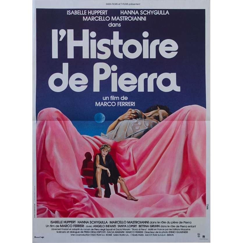 L'HISTOIRE DE PIERRA Affiche de film - 40x60 cm. - 1983 - Marcello Mastroianni, Marco Ferreri