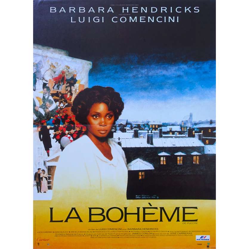 LA BOHEME Original Movie Poster - 15x21 in. - 1988 - Luigi Comencini, Barbara Hendricks