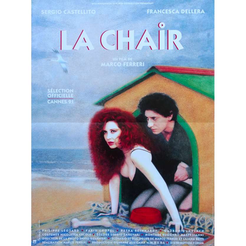 THE FLESH Original Movie Poster - 15x21 in. - 1991 - Marco Ferreri, Sergio Castellitto