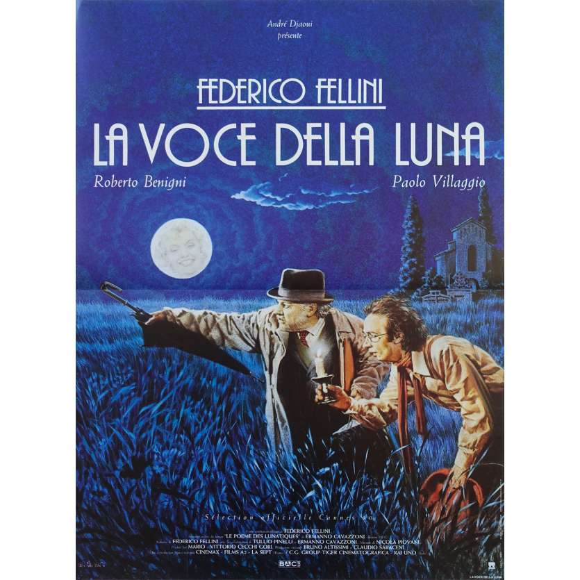 LA VOCE DELLA LUNA Affiche de film - 40x60 cm. - 1990 - Roberto Benigni, Federico Fellini