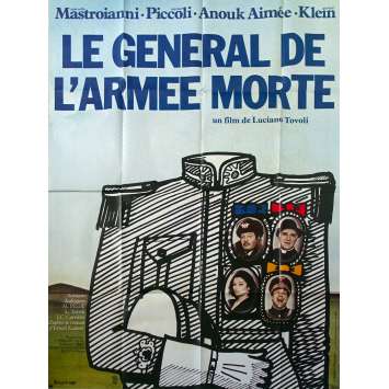 LE GENERAL DE L'ARMEE MORTE Affiche de film - 120x160 cm. - 1983 - Marcello Mastroianni, Luciano Tovoli