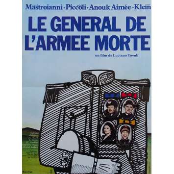 THE GENERAL OF THE DEAD ARMY Original Movie Poster - 15x21 in. - 1983 - Luciano Tovoli, Marcello Mastroianni