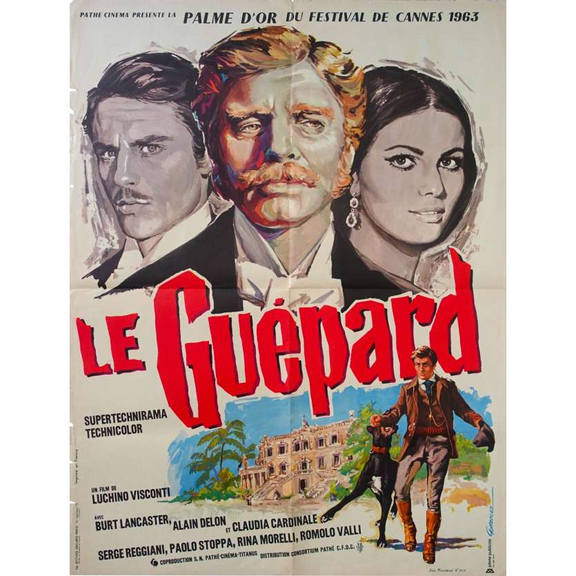 LE GUEPARD Affiche de film  - 60x80 cm. - 1963 - Alain Delon, Luchino Visconti