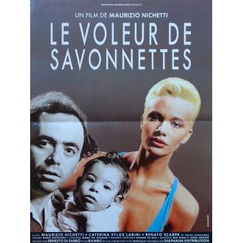 LE VOLEUR DE SAVONNETTES Affiche de film - 40x60 cm. - 1989 - Caterina Sylos Labini, Maurizio Nichetti