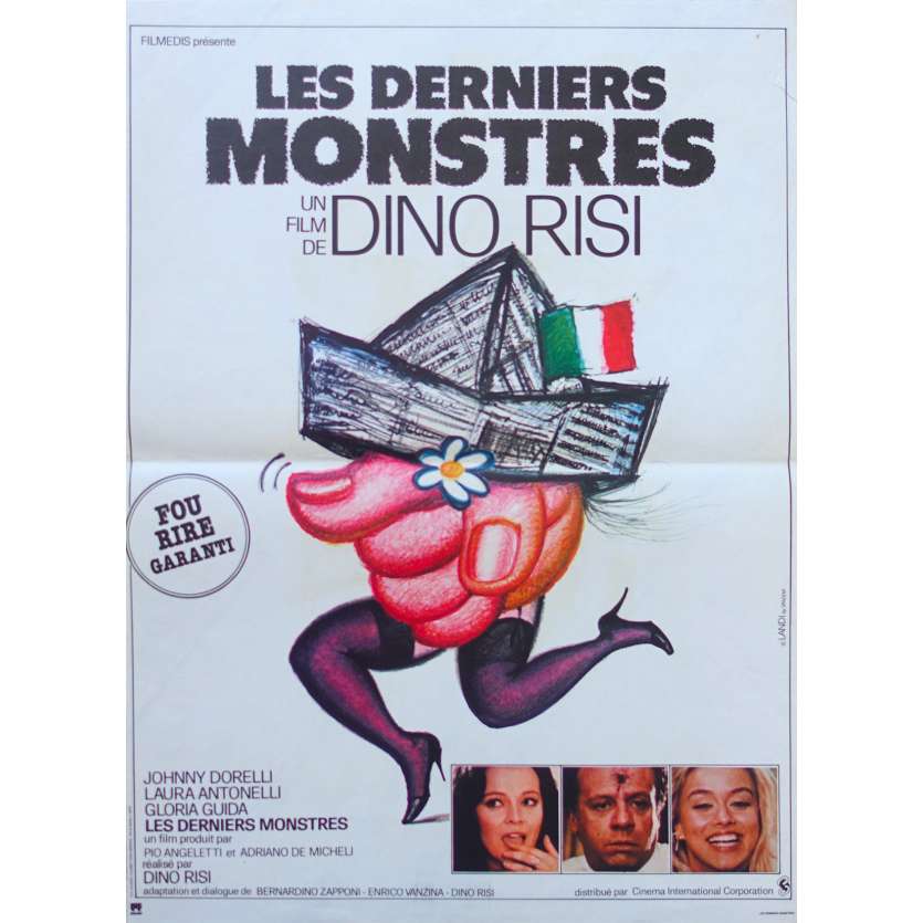 LES DERNIERS MONSTRES Affiche de film - 40x60 cm. - 1982 - Laura Antonelli, Gloria Guida, Dino Risi