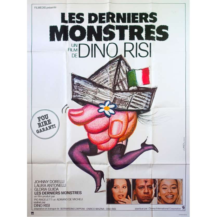 LES DERNIERS MONSTRES Affiche de film - 120x160 cm. - 1982 - Laura Antonelli, Gloria Guida, Dino Risi