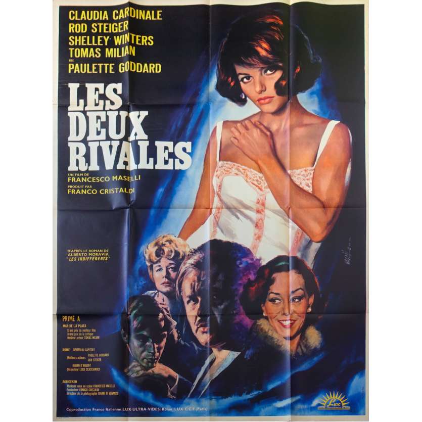 LES DEUX RIVALES Affiche de film - 120x160 cm. - 1964 - Claudia Cardinale, Francesco Maselli