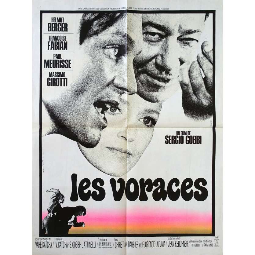 LES VORACES Affiche de film - 60x80 cm. - 1973 - Françoise Fabian, Paul Meurisse, Sergio Gobbi