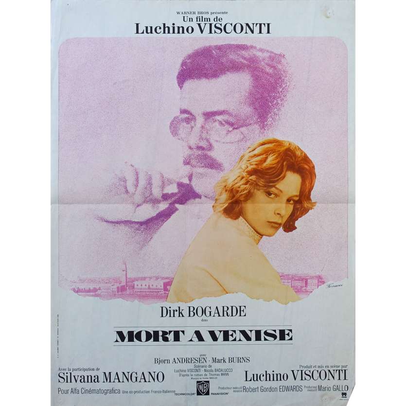 MORT A VENISE Affiche de film  - 40x60 cm. - 1971 - Dirk Bogarde, Luchino Visconti