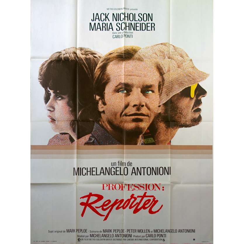 PROFESSION REPORTER Affiche de film - 120x160 cm. - 1975 - Jack Nicholson, Michelangelo Antonioni