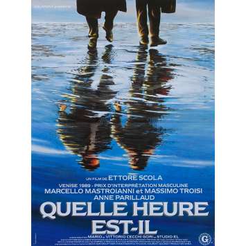 QUELLE HEURE EST-IL ? Affiche de film - 40x60 cm. - 1989 - Marcello Mastroianni, Ettore Scola