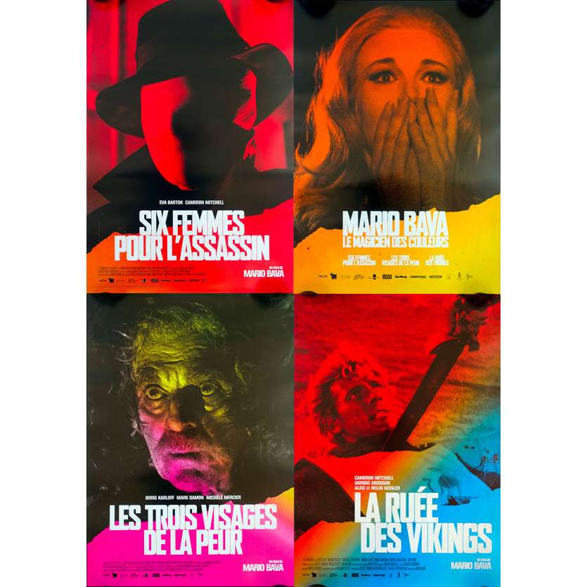 MARIO BAVA FESTIVAL Original Movie Poster lot x4 - 15x21 in. - 2018 - Mario Bava, Barbara Steele