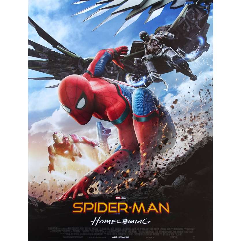 SPIDER-MAN HOMECOMING Affiche de film - 40x60 cm. - 2017 - Tom Holland, Jon Watts