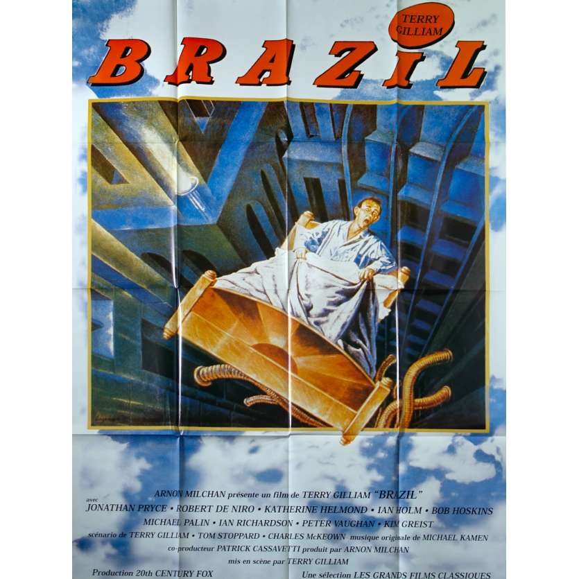 BRAZIL Affiche de film - 120x160 cm. - R1990 - Jonathan Pryce, Terry Gilliam