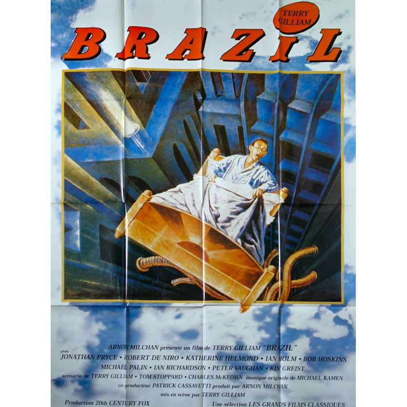 BRAZIL Original Movie Poster  - 47x63 in. - R1990 - Terry Gilliam, Jonathan Pryce