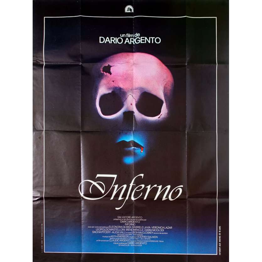 INFERNO Original Movie Poster  - 47x63 in. - 1980 - Dario Argento, Daria Nicolodi