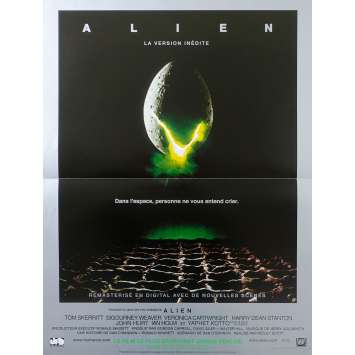 ALIEN Original Movie Poster - 15x21 in. - R1990 - Ridley Scott, Sigourney Weaver ALIEN Original Movie Poster - 15x21 in. - R1990 - Ridley Scott, Sigourney Weaver