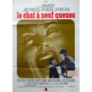 LE CHAT A NEUF QUEUES Affiche de film - 60x80 cm. - 1971 - James Franciscus, Dario Argento LE CHAT A NEUF QUEUES Affiche de film - 60x80 cm. - 1971 - James Franciscus, Dario Argento