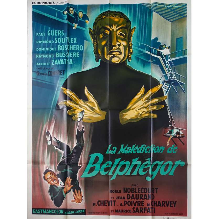 LA MALEDICTION DE BELPHEGOR Affiche de film - 120x160 cm. - 1967 - Paul Guers, Georges Combret