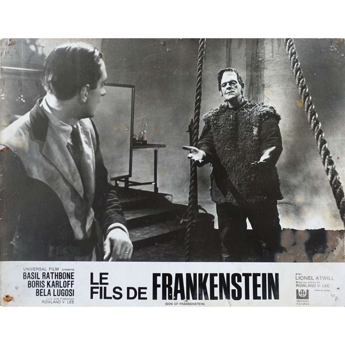 SON OF FRANKENSTEIN Lobby Card 10x12 in.
