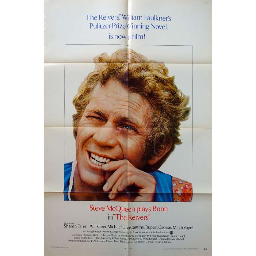 THE REIVERS Original Movie Poster - 27x40 in. - 1969 - Mark Rydell, Steve McQueen