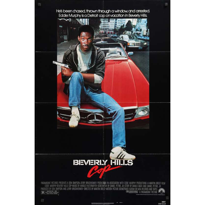 BEVERLY HILLS COP Original Movie Poster - 27x40 in. - 1984 - Martin Brest, Eddy Murphy