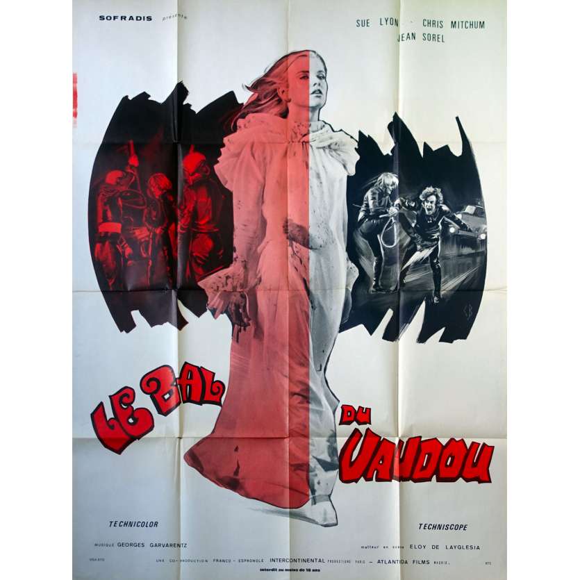 LE BAL DU VAUDOU Affiche de film - 120x160 cm. - 1973 - Sue Lyon, Eloy de la Iglesia