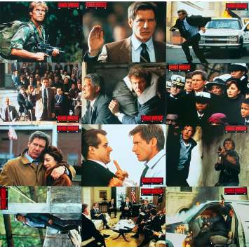 CLEAR AND PRESENT DANGER Original Lobby Cards x12 - 9x12 in. - 1994 - Phillip Noyce, Harrison Ford