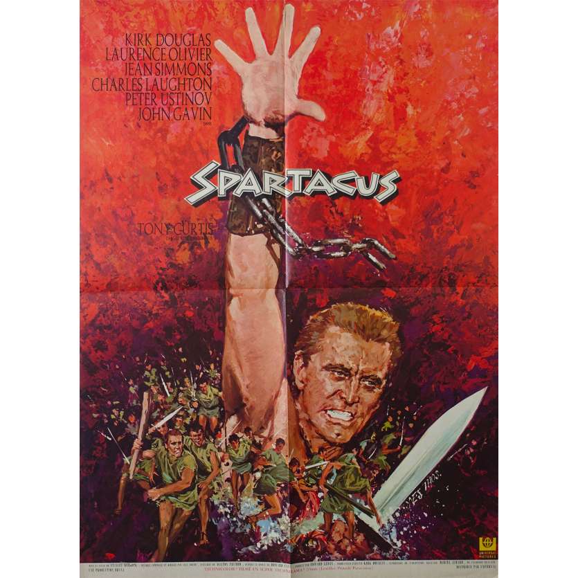 SPARTACUS Original Movie Poster - 23x32 in. - 1960 - Stanley Kubrick, Kirk Douglas