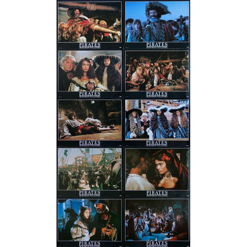 PIRATES Original Lobby Cards Set B - x10 - 12x15 in. - 1986 - Roman Polanski, Walter Matthau