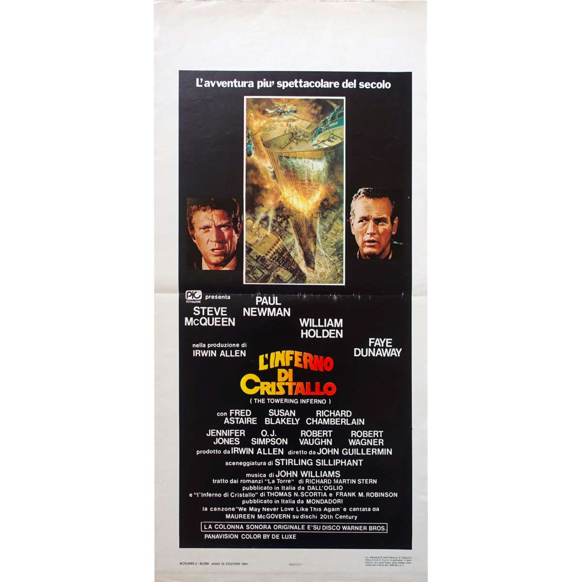 THE TOWERING INFERNO Movie Poster 13x28 in.