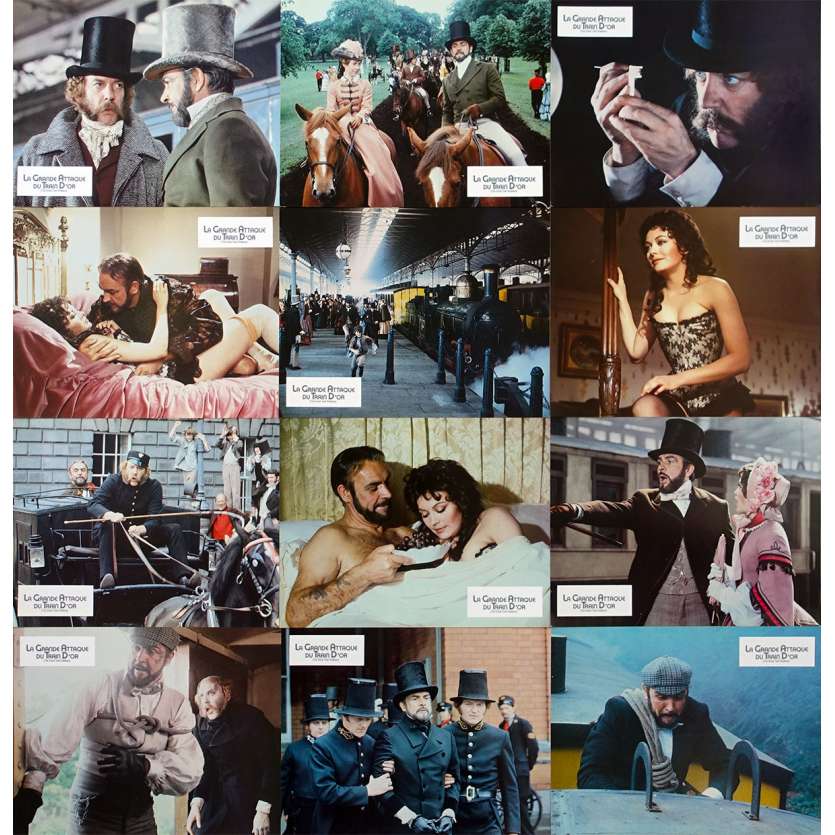 GREAT TRAIN ROBBERY Original Lobby Cards x12 - 9x12 in. - 1979 - Michael Crichton, Sean Connery