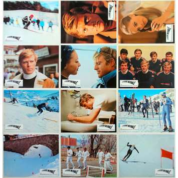 DOWNHILL RACER Original Lobby Cards x12 - 9x12 in. - 1969 - Michael Ritchie, Robert Redford