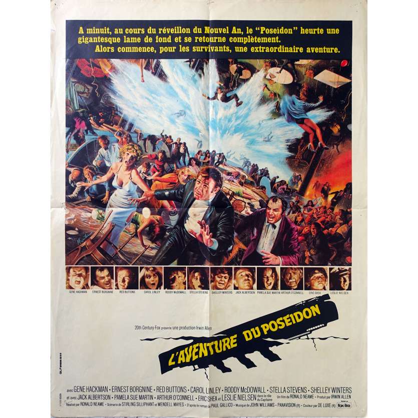 THE POSEIDON ADVENTURE Original Movie Poster - 23x32 in. - 1972 - Irwin Allen, Gene Hackman