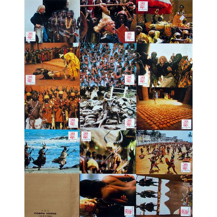 COBRA VERDE Original Lobby Cards x14 - 9x12 in. - 1987 - Werner Herzog, Klaus Kinski