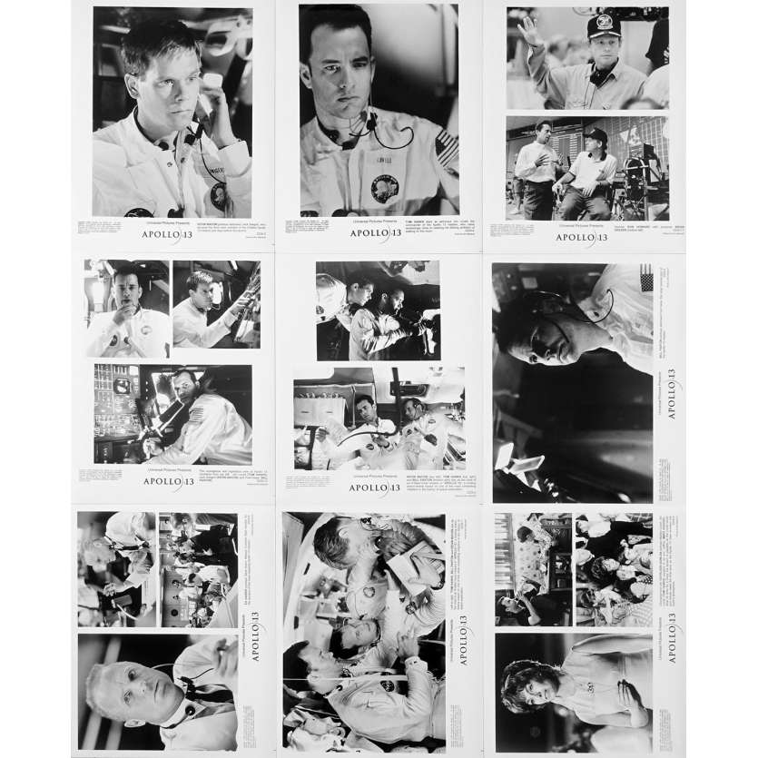 APOLLO 13 Photos de presse x9 - 20x25 cm. - 1995 - Tom Hanks, Ron Howard
