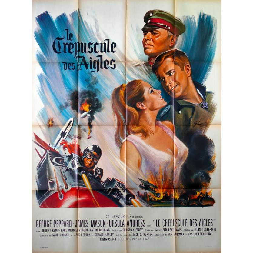 LE CREPUSCULE DES AIGLES Affiche de film - 120x160 cm. - 1966 - James Mason, John Guillermin