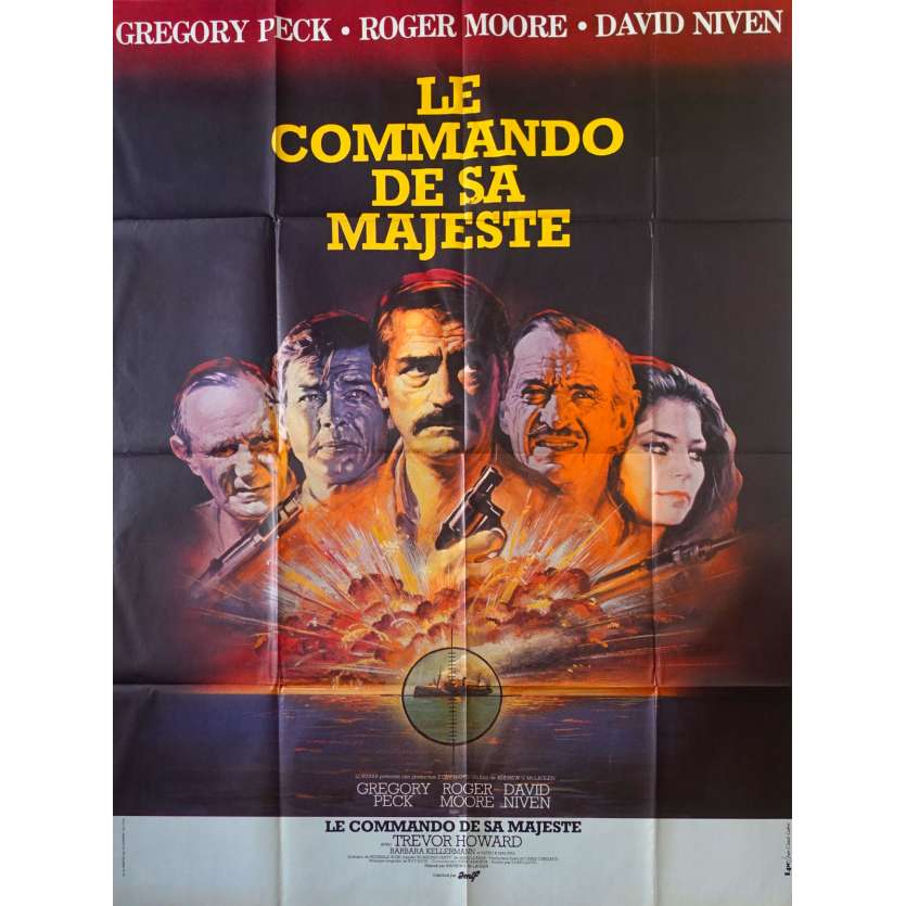 LE COMMANDO DE SA MAJESTE Affiche de film - 120x160 cm. - 1980 - Roger Moore, Andrew V. McLaglen
