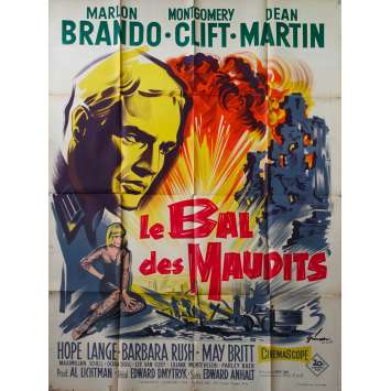 LE BAL DES MAUDITS Affiche de film - 120x160 cm. - 1958 - Marlon Brando, Edward Dmytryk