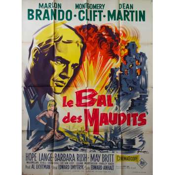 THE YOUNG LIONS Original Movie Poster - 47x63 in. - 1958 - Edward Dmytryk, Marlon Brando