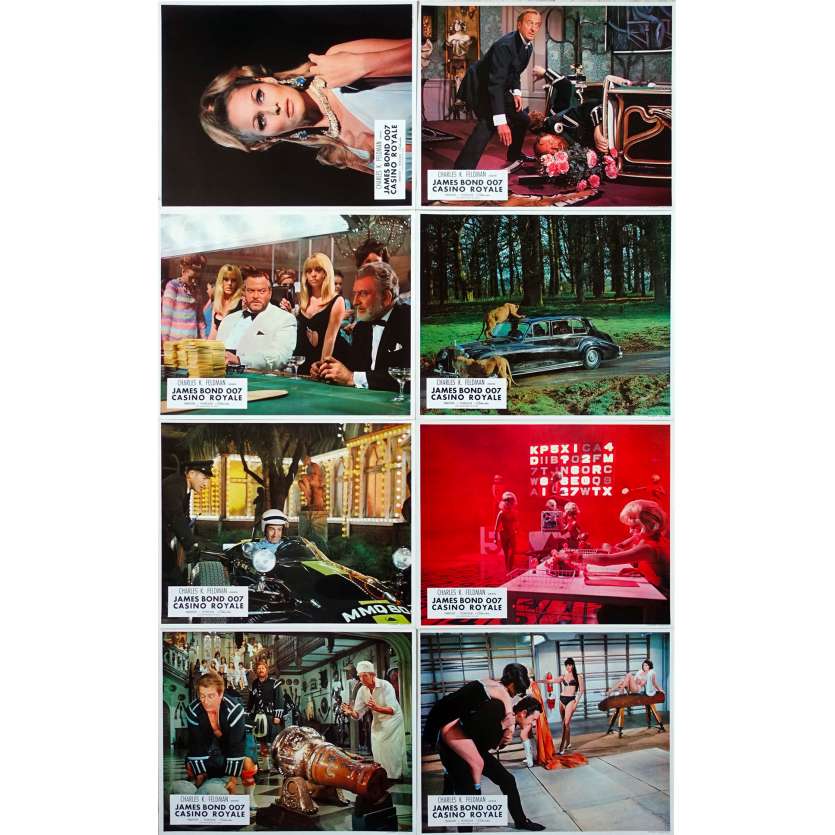 CASINO ROYALE Original Lobby Cards Set A - x8 - 9x12 in. - 1967 - Val Guest, Peter Sellers