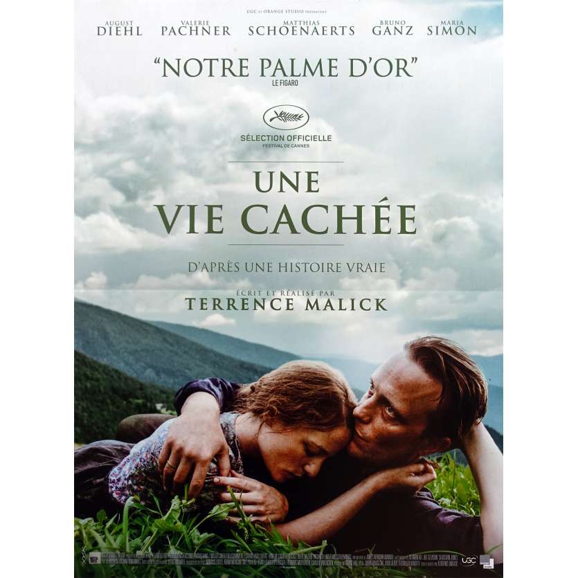 UNE VIE CACHEE Affiche de film - 40x60 cm. - 2019 - August Diehl, Terrence Malick